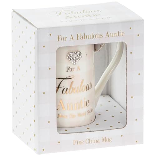 Image of LEONARDO Lesser Pavey Mad Dots For A Fabulous Auntie Gift Mug #LP33865, White