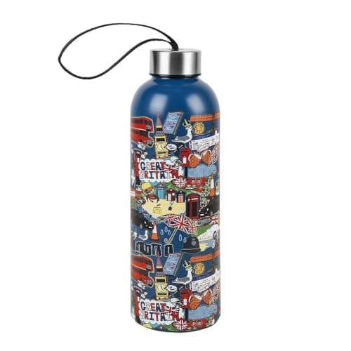 Image of ECO CHIC Reusable Thermal Bottle Stainless Steel Leakproof Insulated Water Bottle (Great Britain Navy)