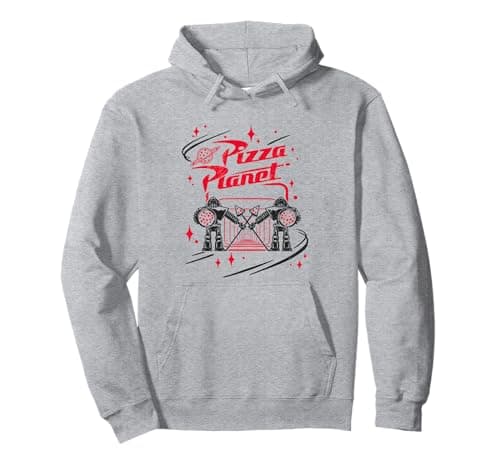 Image of Disney Pixar Toy Story Pizza Planet Cool Guards Retro Logo Pullover Hoodie