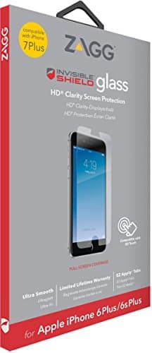Image of ZAGG InvisibleShield Glass HD - Screen Protector – High-definition Tempered Glass - Made for Apple iPhone 8 Plus, iPhone 7 Plus, iPhone 6s Plus, iPhone 6 Plus – Impact & Scratch Protection