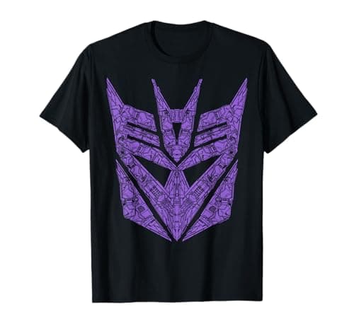 Image of Transformers Decepticons Purple Icon Filled Logo T-Shirt