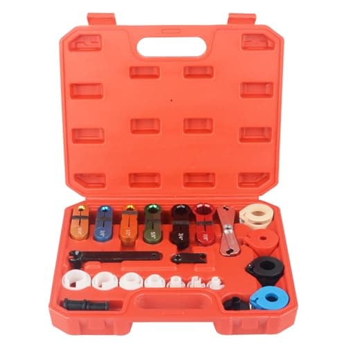 Image of DAYUAN 22pcs Master Quick Disconnect Tool Kit for Automotive AC, Fuel Line, and Transmission Oil Cooler Line - Includes Remover Tools, Compatible for Ford, Chevy, and GM Models