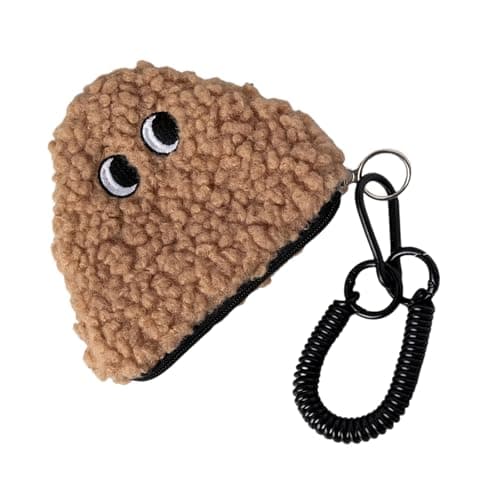 Image of Compact Rice Ball Shaped Coin Purse with Lanyard and Zippers Pouches Accessory Storage Bag for Easy Carrying and Storage Portable Money Organized