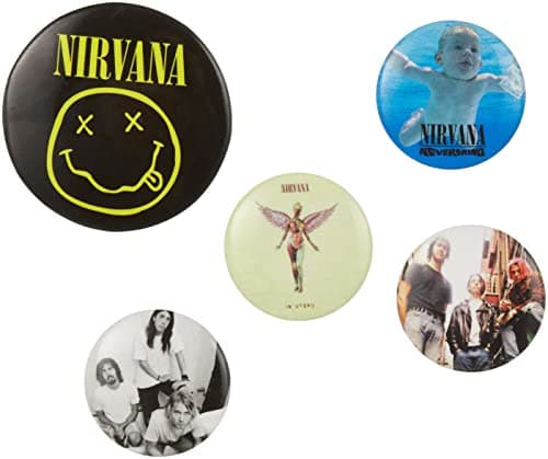 Image of Nirvana Badge Pack, Multi-Colour, 4x25mm