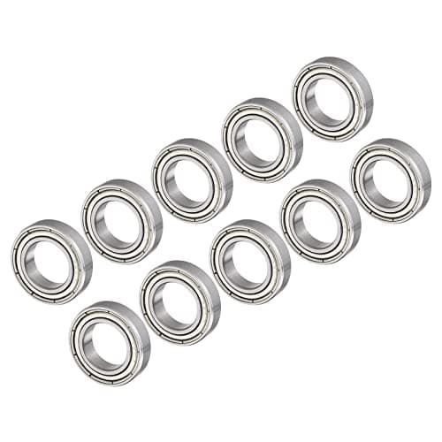 Image of CoCud Deep Groove Ball Bearings, 629Z Model 12mm x 21mm x 5mm, Carbon Steel Single Shield Bearings - (Applications: for Motor Skateboards Roller Wheels), 10-Pieces