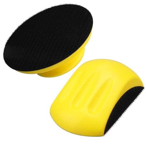 Image of 2 PCS Sanding Block 5 Inch Hand Sanding Blocks for Woodworking Handi Crafts and Furniture Restoration Hand Sander