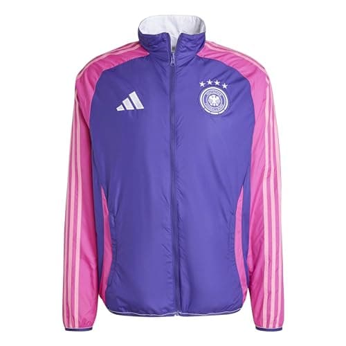 Image of adidas mens Germany 2024 Anthem Jacket, Team Colleg Purple/Semi Lucid Fuchsia/White/Germany, S