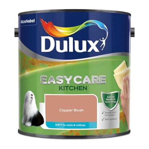 Image of Copper Blush Dulux Easycare Kitchen Matt Emulsion Paint 2.5L – Grease & Stain Resistant, Washable Matt Finish, Durable Interior Paint for Kitchen Walls & Ceilings