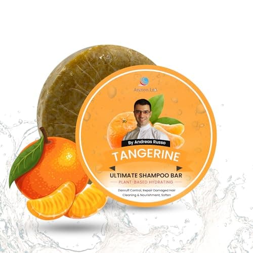 Image of HandMade Solid Shampoo Bar – Natural Shampoo Bar and conditioner For Dry Hair, Hair Nourishment, Prevents Spilt Ends With Plant Based Hydrating SLS Free Shampoo Bar (Tangerine)