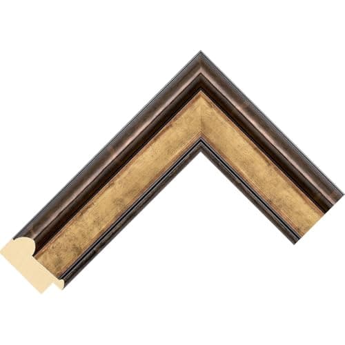 Image of Real Wood, Hand Crafted Frames (Bezel) for the Samsung Frame TV 2021 to 2025 (Classic Aged Gold 45mm, 65 inch)