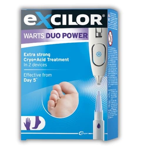 Image of Excilor Warts Duo Power Treatment - Extra Strong Effective Wart Verruca Removal - 2 Devices in 1 Box - Cryo Freeze & Acid Treatment - Hands & Feet - Effective from Day 5 - Clinically Proven