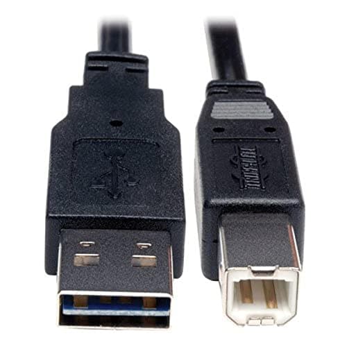 Image of Tripp Lite USB 2.0 Hi-Speed Universal Reversible Cable A to B (M/M), 0.31 m (UR022-001)