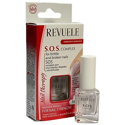 Image of Revuele Nail Therapy SOS Complex - 10ml Oil for Brittle Nails with Vitamins, Teflon, and Calcium
