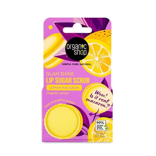 Image of Organic Shop Lip Sugar Scrub Lemon Macaron, 10 ml