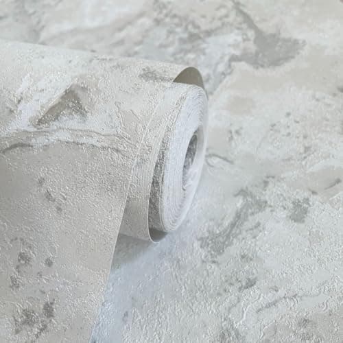 Image of World Of Wallpaper Luxe Collection - Marble Wall Decor - Modern, Decorative Luxury Wallpaper - Heavyweight Vinyl - White/Silver