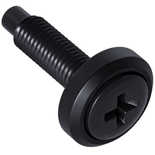 Image of ECHOGEAR Rack Mount Screws 50 Pack - 10/32 Steel Screws with Attached Nylon Washers & Pilot Point Heads - Made to Use with Network Racks, Enclosures, & Cabinets
