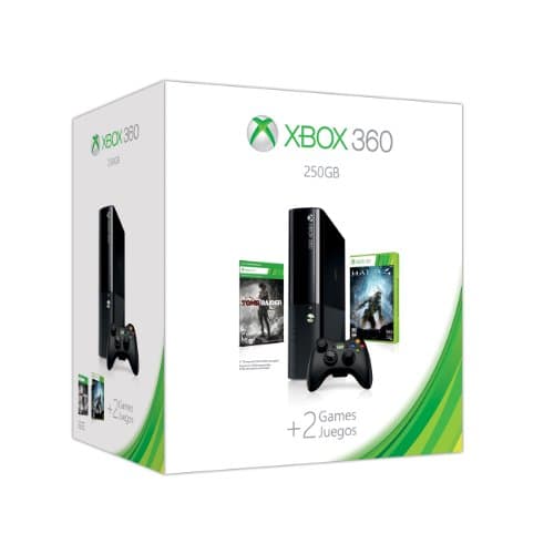 Image of Microsoft Xbox 360 Slim E Holiday Value Bundle 250 GB Black Console & 2 Games
