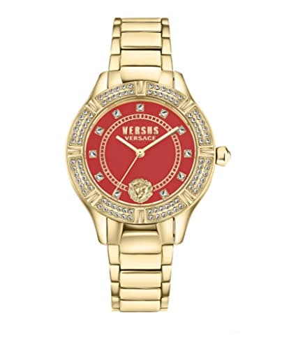 Image of Versus Versace Canton Road Collection Luxury Womens Watch Timepiece, Red, OS, Versus Versace | Canton Road Crystal