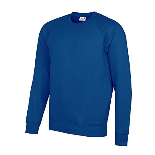 Image of AWDis Men's Academy Raglan Sweatshirt, Blue (Academy Deep Royal), X-Large