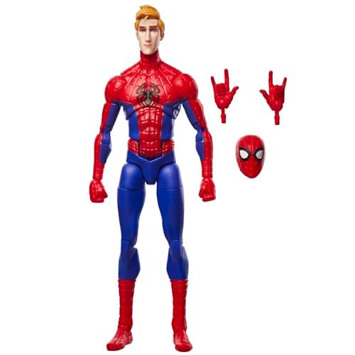 Image of Marvel Legends Series Peter Parker, Spider-Man: Into The Spider-Verse Collectible 6 Inch Action Figure