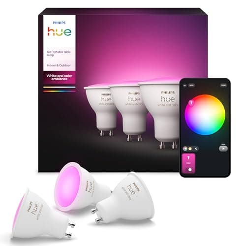 Image of Philips Hue GU10 – Smart LED Spotlight – (3-Pack) White and Colour Ambiance