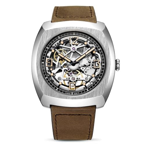 Image of SEA-GULL Watch for Men Automatic Mechanical Wristwatches Waterproof Skeleton Dial 849.27.6094 (Silver)