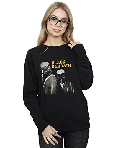 Image of Absolute Cult Black Sabbath Women's Never Say Die Sweatshirt Black Medium