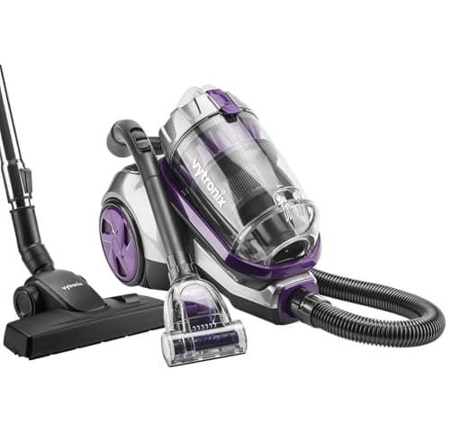 Image of VYTRONIX PET01 Animal Bagless Cylinder Vacuum Cleaner, 800w High Power Motor for Pets, 3 Litre Capacity, 6m Power Cord, 4 Stage HEPA Filter for Dust, Dirt and Allergens, Turbo Tool for Pet Hair