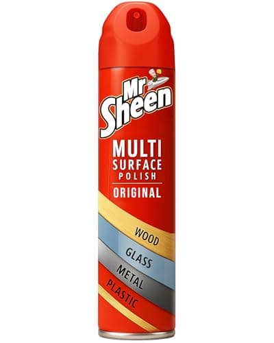 Image of Mr Sheen Multi Surface Polish Spray, For Use on Wood, Plastic, Glass and Metal, Scent: Original, 250ml, Pack of 1