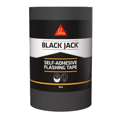 Image of Everbuild Black Jack Strong Self Adhesive Flashing Tape – Natural Lead-Look Finish – 300mm x 10m