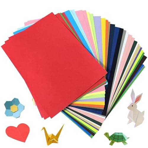 Image of 60 Sheets Coloured Card, Coloured Card A4 30 Assorted Colours Paper Thick Craft Cards Cricut Cardstock Paper for Arts Craft DIY Cutting Drawing and Holiday Decorating
