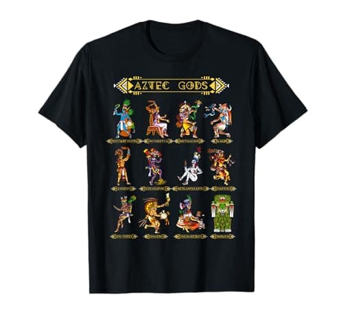 Image of Aztec Gods Mayan Deity Ancient Aztec Civilization T-Shirt