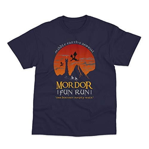 Image of Mordor Fun Run Inspired by The Lord of The Rings T-Shirt (Navy Blue, L)
