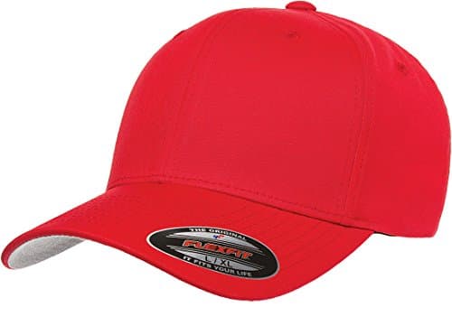 Image of Flexfit Men's Athletic Baseball Fitted Cap, Red, S-M