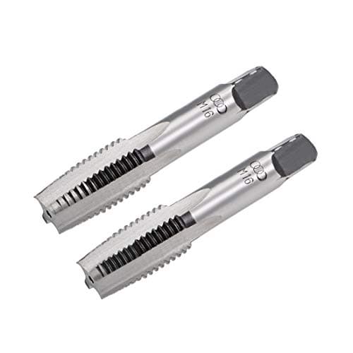 Image of sourcing map 1 Pair Metric Hand Threading Tap Set M16 Thread 2mm Pitch Taper & Plug Milling Taps Straight Flutes High Speed Steel
