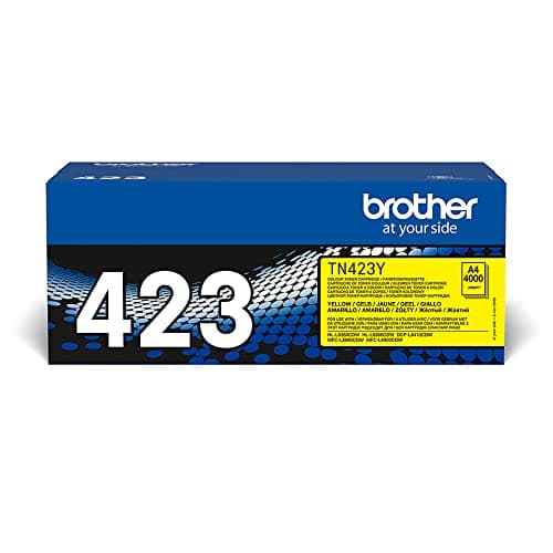 Image of BROTHER TN-423Y Toner Cartridge, Yellow, Single Pack, High Yield, Includes 1 x Toner Cartridge, Genuine Supplies