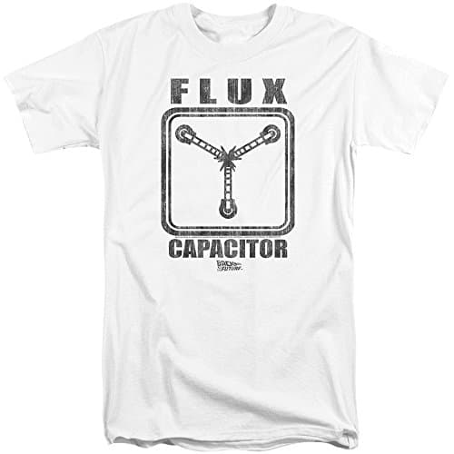Image of Back to The Future - Mens Flux Capacitor Tall T-Shirt, X-Large, White