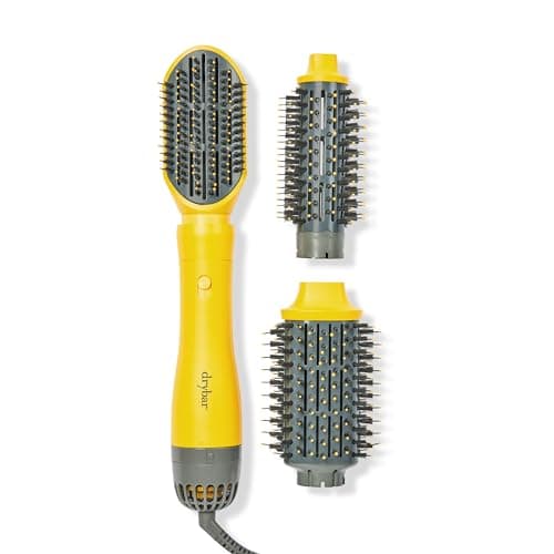 Image of Drybar Triple Shot Blow-Dryer Brush | Ultimate Versatility with 3 Attachments for Curly, Wavy and Sleek with Ionic Technology | Unlock Salon Level Blow-Dries at Home