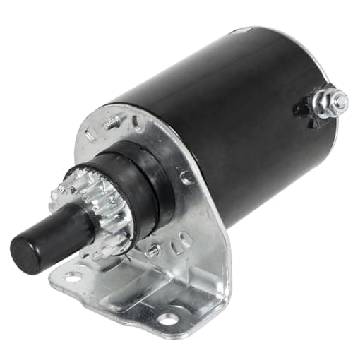 Image of Spares2go Starter Motor for Briggs & Stratton 12.5HP to 18HP Lawnmower Engine (15 Teeth, Length: 180mm)