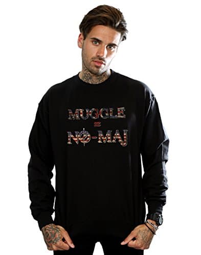 Image of Absolute Cult Fantastic Beasts Men's No Muggle No Maj Sweatshirt Black Medium