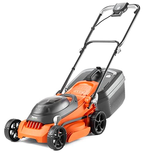 Image of Flymo 36V EasiStore 340R Cordless Lawnmower – Without Power For All Battery and Charger, 34cm Cutting Width, Striped Lawn Finish, Close Edge Cutting, 35L Grass Box, Lightweight