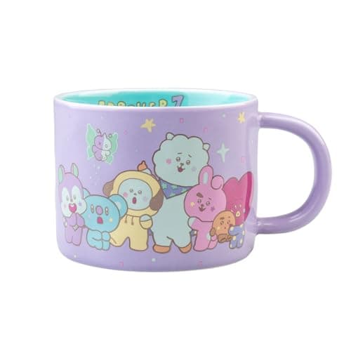 Image of Grupo Erik Ceramic Mug - BT21 Merch | 11.3 oz - 320 ml Coffee Mug Tea, Cool Mugs and Cups | BT21 Gifts Under 10 Pounds, Kawaii Stuff, Kawaii Gifts