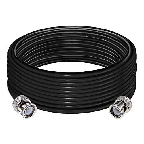 Image of TUOLNK BNC Extension Cable RG58 BNC Male to BNC Male Jumper Low Loss 50 ohm CB Radio Coax Cable 32.8FT(10M) BNC Wifi Antenna Coaxial Cable for Two Way Radio Walkie Talkie