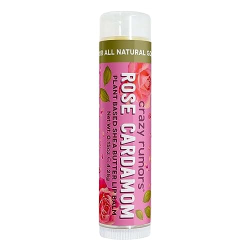 Image of Crazy Rumors Rose Cardamom Lip Balm, Natural and Vegan 4g lip balm stick