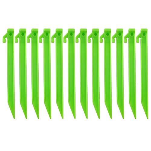 Image of (PACK OF 12) Heavy Duty Plastic Tent Pegs 220mm (9") - Caravan awning camping pegs