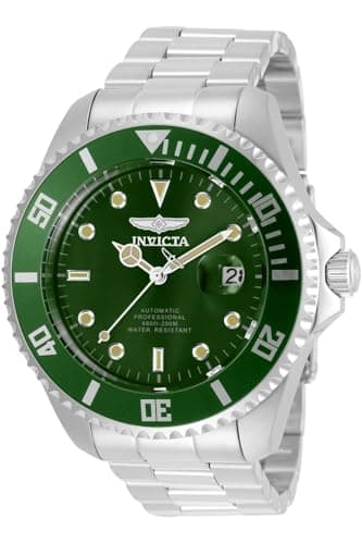 Image of Invicta Pro Diver 35719 Men's Watch - Waterproof - Analogue - Automatic Movement - stainless steel with Green dial - 47mm