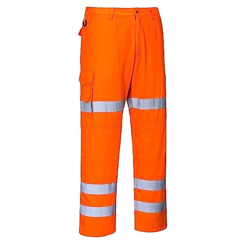 Image of Portwest RT49 Hi-Vis Three Band Work Trouser Orange, XX-Large