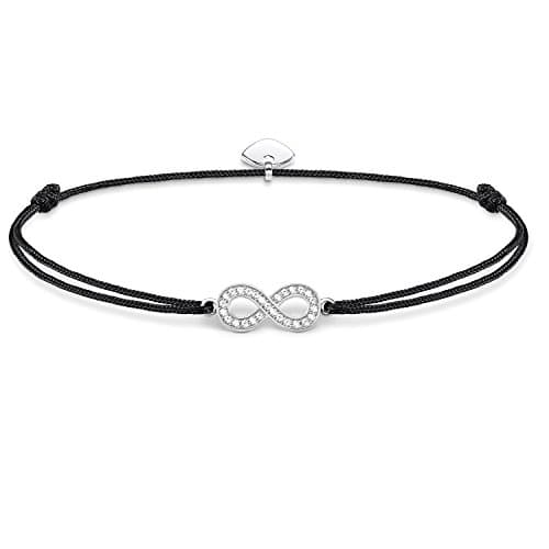 Image of Thomas Sabo Women Bracelet Little Secret Infinity Black 925 Sterling Silver LS003-401-11-L20v