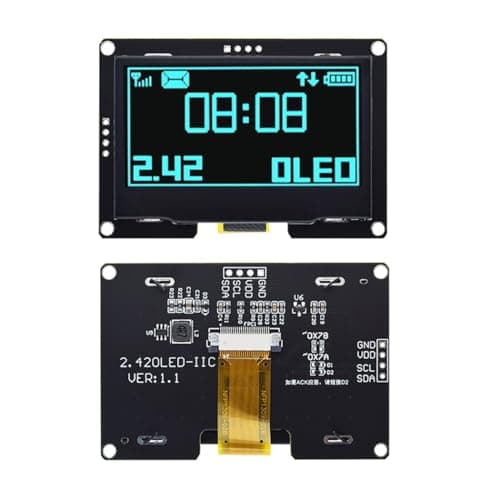 Image of Hailege 2.42" SSD1309 128x64 OLED Display Module 2.42 Inch 4 Pin OLED LCD Display Module (IIC Blue)