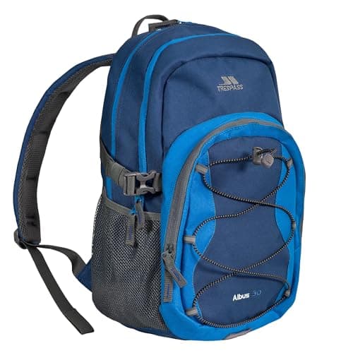 Image of Trespass Mens Backpack Albus - Perfect Rucksack for School Hiking Camping or Work, 30 Litre with Padded Straps, Multi Function With Internal Pockets